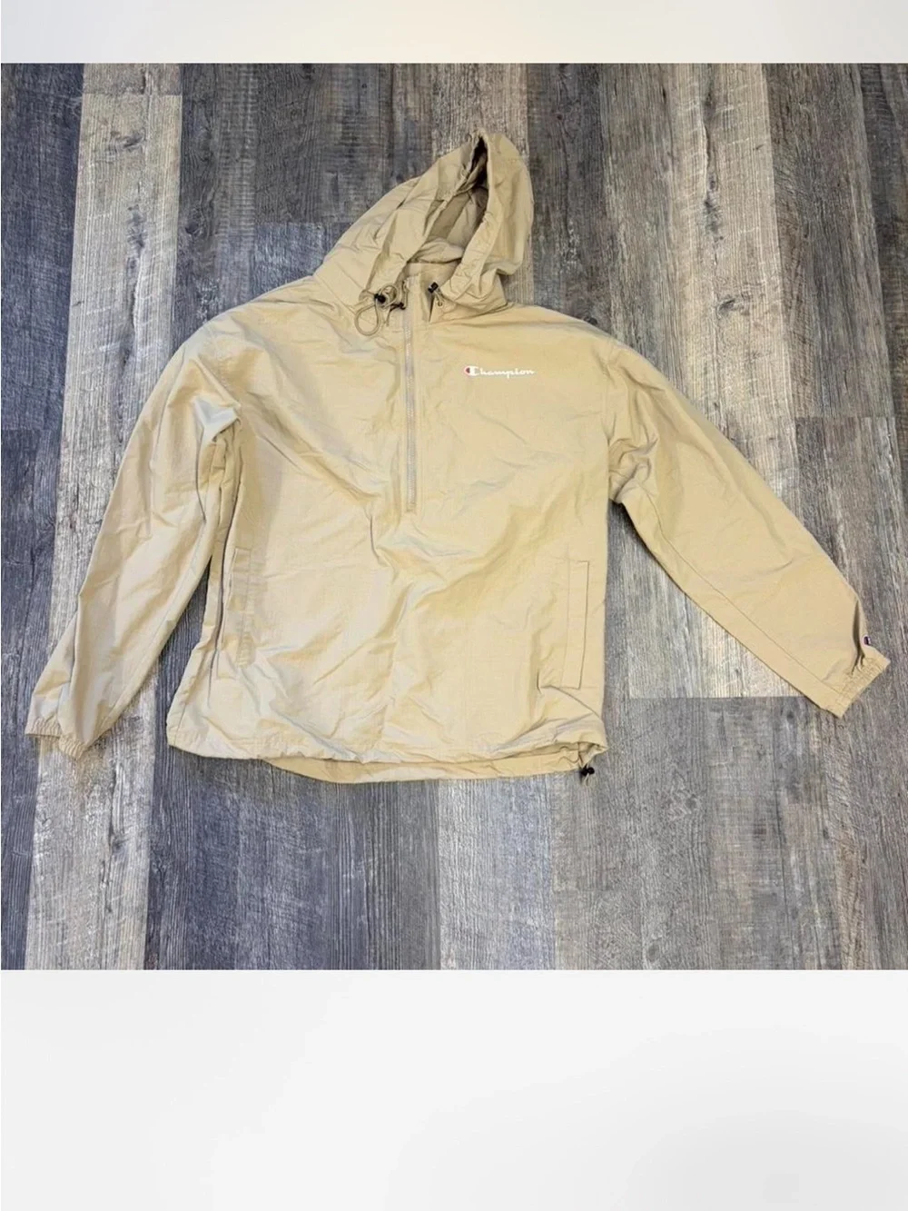 Champion Lightweight Hooded Anorak Jacket - Beige